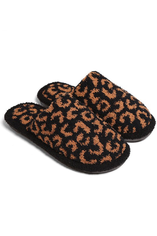 Winter Luxury Soft Leopard Pattern Slipper