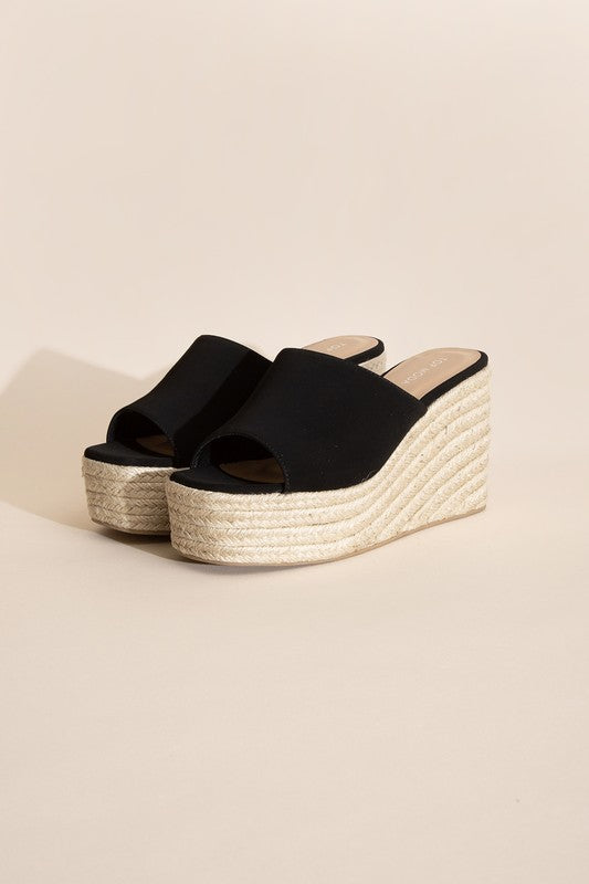 WEBSTER-20 PLATFORM WEDGE SLIDE HEELS